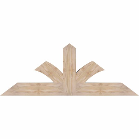 Ekena Millwork Richland Smooth Timber Gable Bracket, Douglas Fir, 60"W x 22"H x 5 1/2"D x 5 1/2"F, 9/12 Pitch GBW060X22X0606RIC00SDF